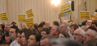 Crowd protest INTO Congress 2010